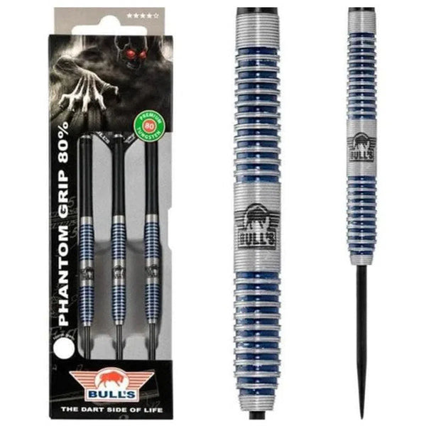 Bull's NL Phantom Grip 80% Tungsten Steel Tip Darts-1-21 GRAM-Premier Darts
