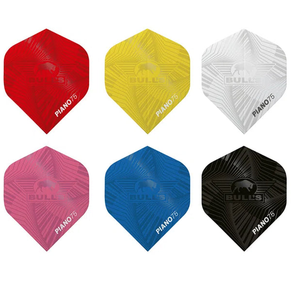 Bull's NL Piano Standard No2 Flights 5 Pack-1-Black-Premier Darts