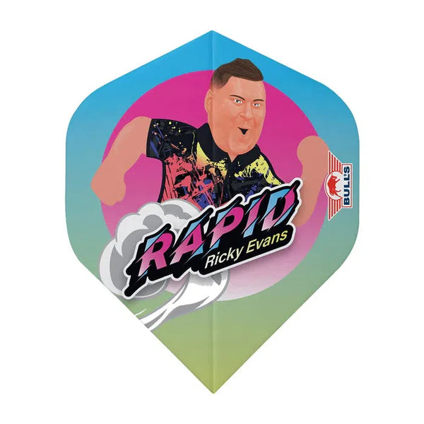Bull's NL Ricky Evans Rapid Cartoon No2 Flights-1-Premier Darts