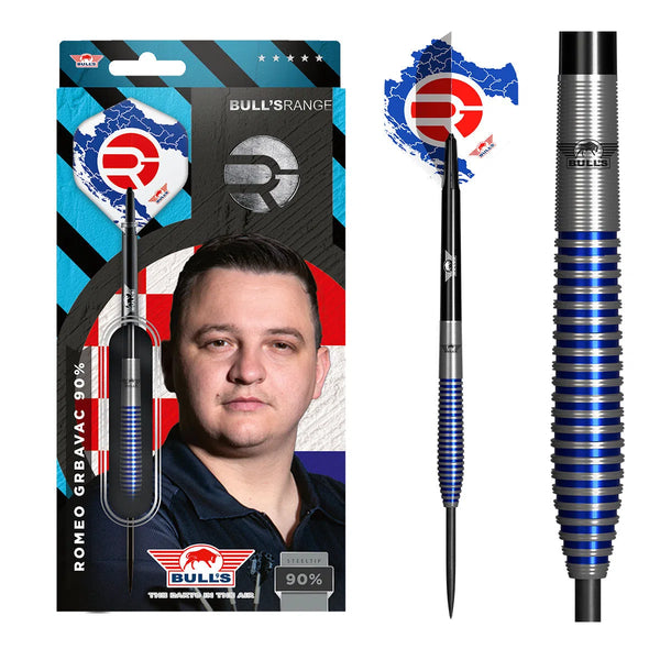 Bull's NL Romeo Grbavac 90% Tungsten Steel Tip Darts-1-22 GRAM-Premier Darts