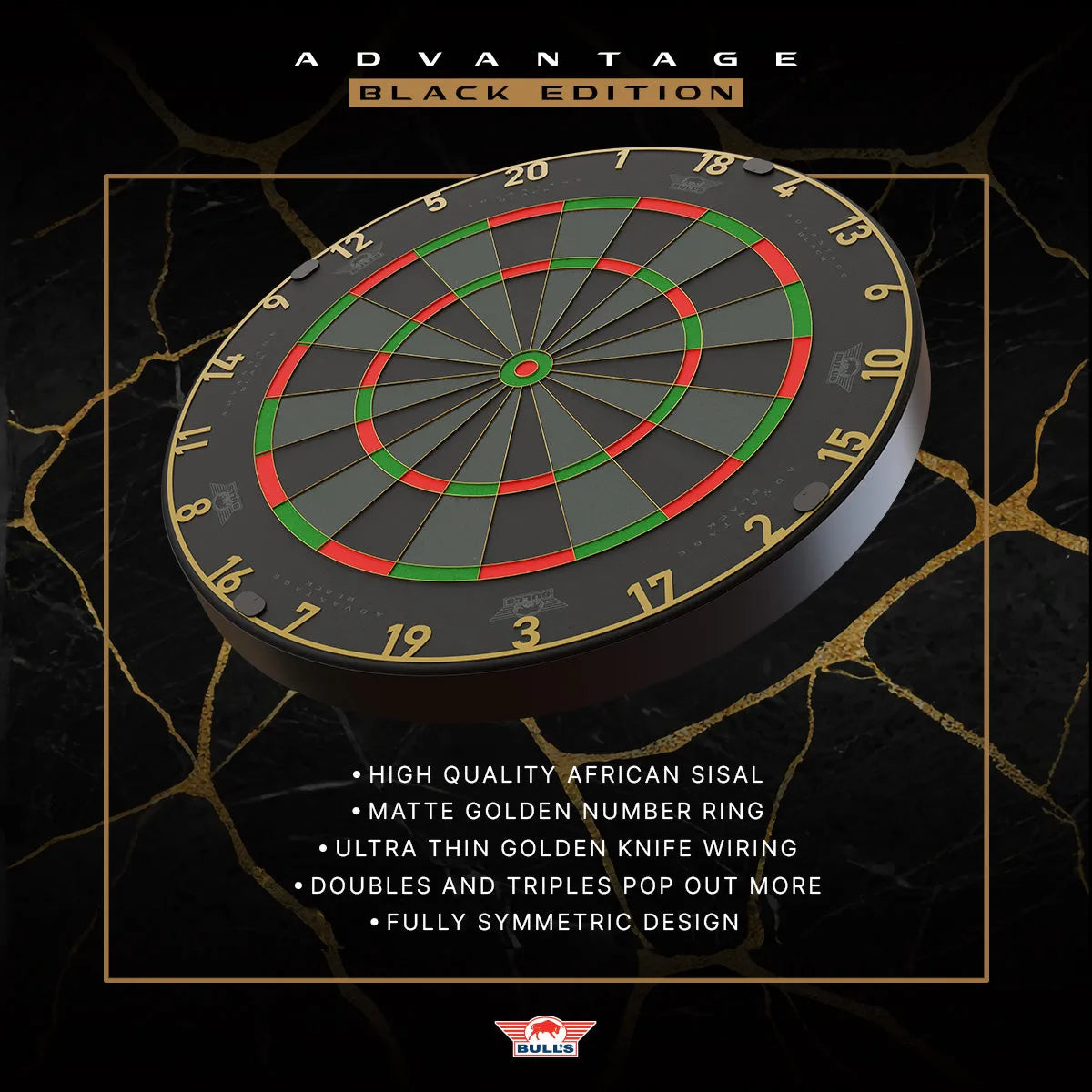 Bull's NL Advantage Black Professional Dartboard