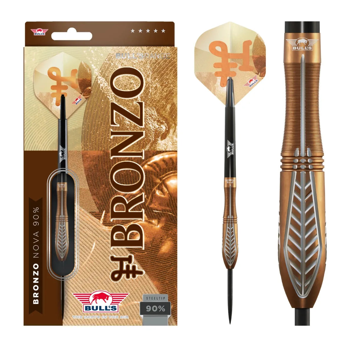 Bull's NL Bronzo Nova 90% Tungsten Steel Tip Darts
