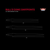 Bull's NL Conic Steel Dart Points