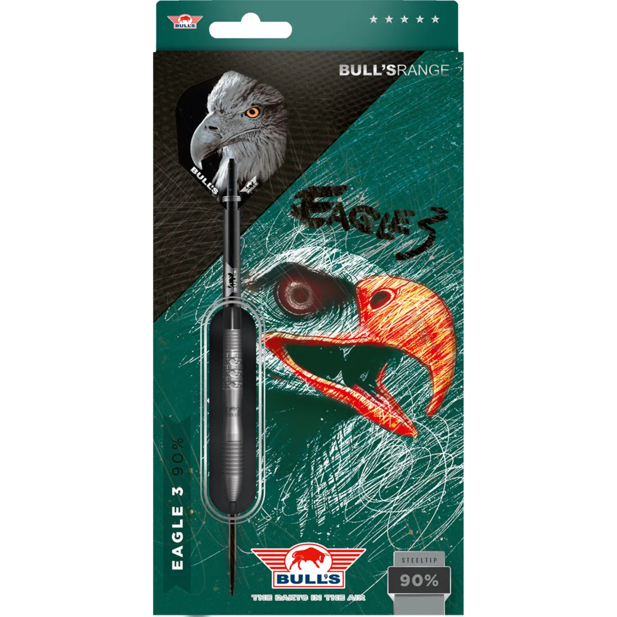 Bull's NL Eagle 3 90% Tungsten Steel Tip Darts-6-22 GRAM-Premier Darts