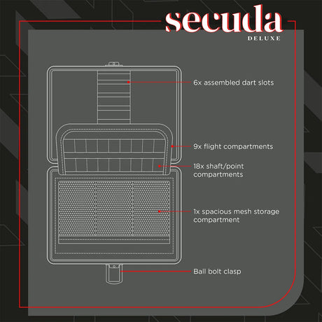 Bull's NL Secuda Deluxe Black Darts Case