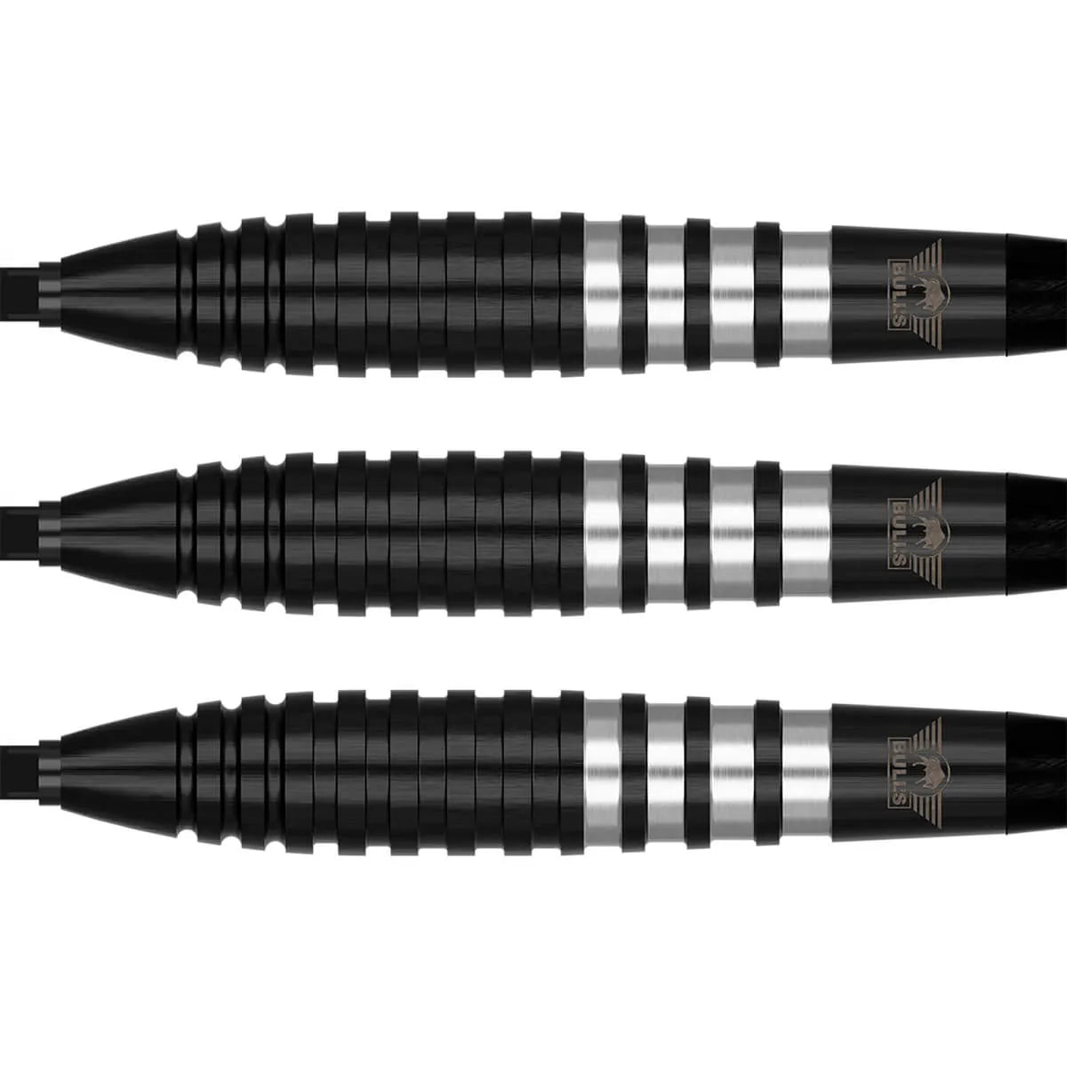 Bull's NL Volt Black CP 80% Tungsten Steel Tip Darts-3-21 GRAM-Premier Darts