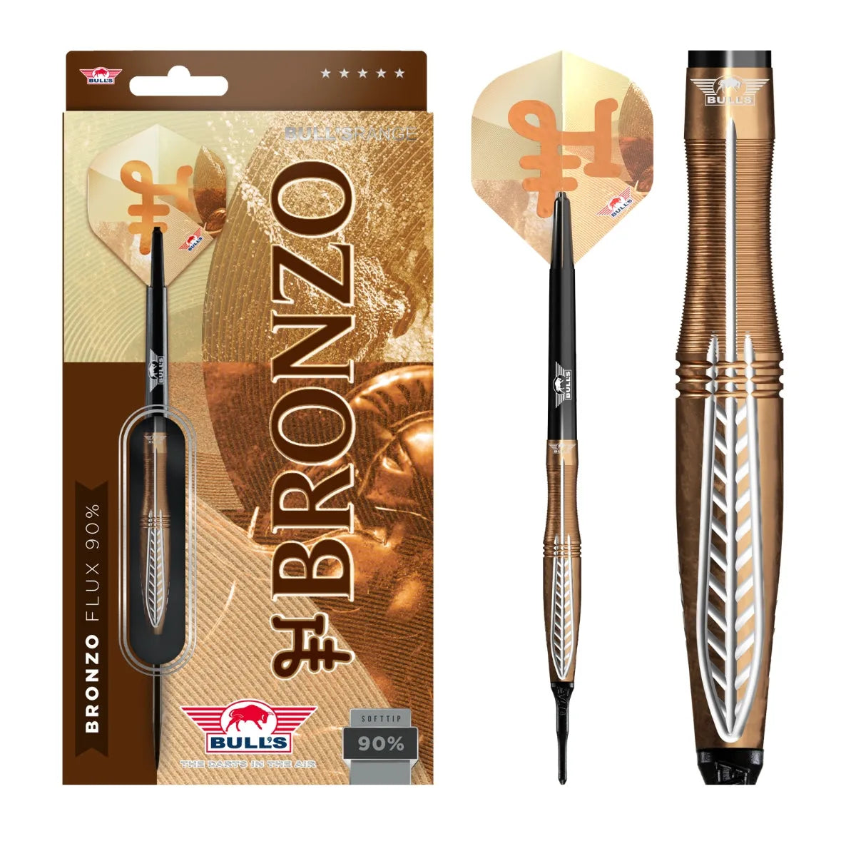 Bull's NL Bronzo Flux 90% Tungsten Soft Tip Darts
