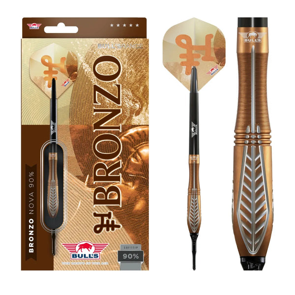 Bull's NL Bronzo Nova 90% Tungsten Soft Tip Darts-1-20 GRAM-Premier Darts