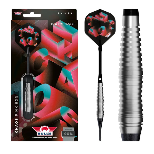 Bull's NL Chaos Pink 90% Tungsten Soft Tip Darts-1-20 GRAM-Premier Darts