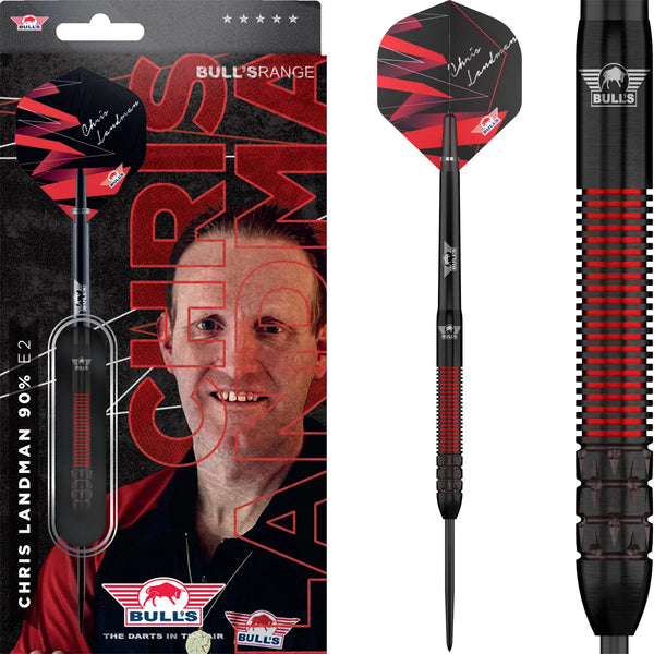 Bull's NL Chris Landman E2 90% Tungsten Steel Tip Darts-1-21 GRAM-Premier Darts