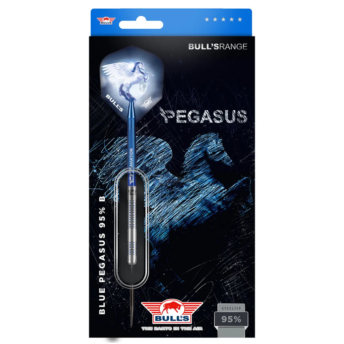 Bull's NL Blue Pegasus B 95% Tungsten Steel Tip Darts-4-22 GRAM-Premier Darts