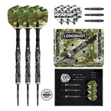 Shot Camo Longshot TP 95% Tungsten Steel Tip Darts-3-23 GRAM-Premier Darts