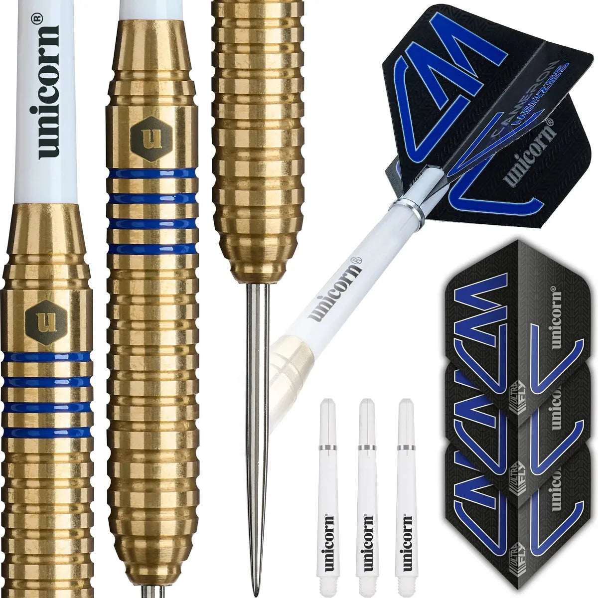 Unicorn Cameron Menzies Brass Steel Tip Darts-4-21 GRAM-Premier Darts
