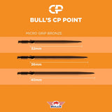 Bull's NL CP Micro Grip Dart Points-5-Black-32mm-Premier Darts