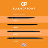 Bull's NL CP Smooth Dart Points-4-Black-32mm-Premier Darts