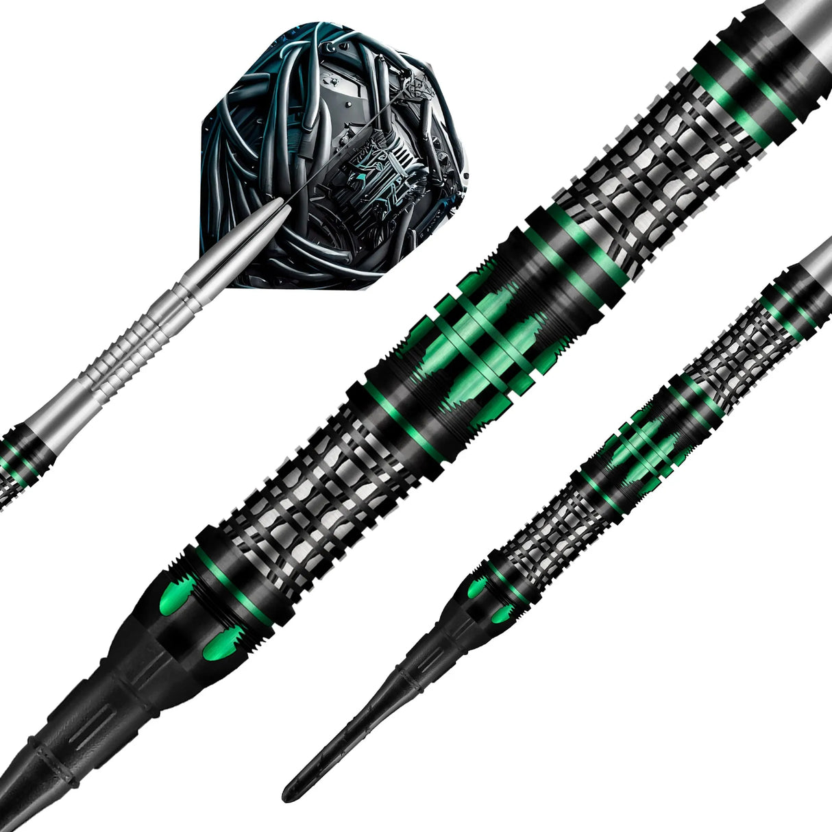 Shot AI Cyberpunk 90% Tungsten Soft Tip Darts-2-20 GRAM-Premier Darts