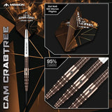 Mission Cam Crabtree V2 95% Tungsten Steel Tip Darts-5-22 GRAM-Premier Darts