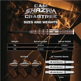 Mission Cam Crabtree V2 95% Tungsten Steel Tip Darts-6-22 GRAM-Premier Darts