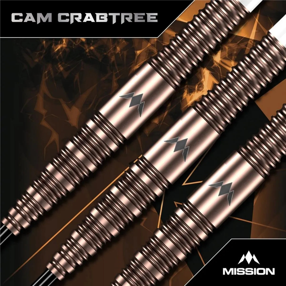 Mission Cam Crabtree V2 95% Tungsten Steel Tip Darts-4-22 GRAM-Premier Darts