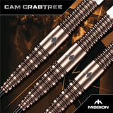 Mission Cam Crabtree V2 95% Tungsten Steel Tip Darts-4-22 GRAM-Premier Darts