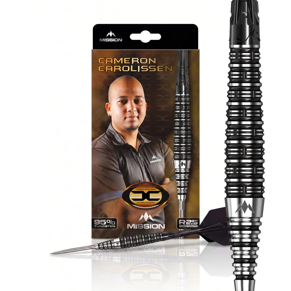 Mission Cameron Carolissen R2.5 95% Tungsten Steel Tip Darts-3-21 GRAM-Premier Darts