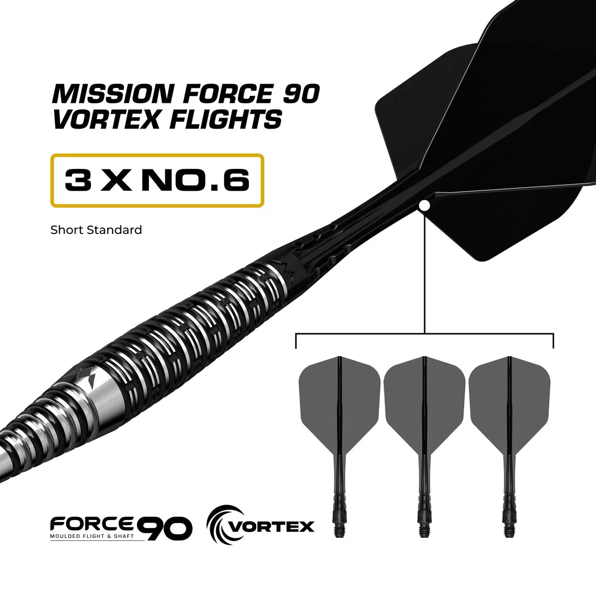 Mission Cameron Carolissen R2.5 95% Tungsten Steel Tip Darts-7-21 GRAM-Premier Darts