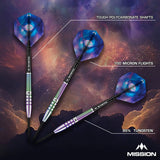 Mission Celestial Coral PVD 95% Tungsten Steel Tip Darts-6-21 GRAM-Premier Darts
