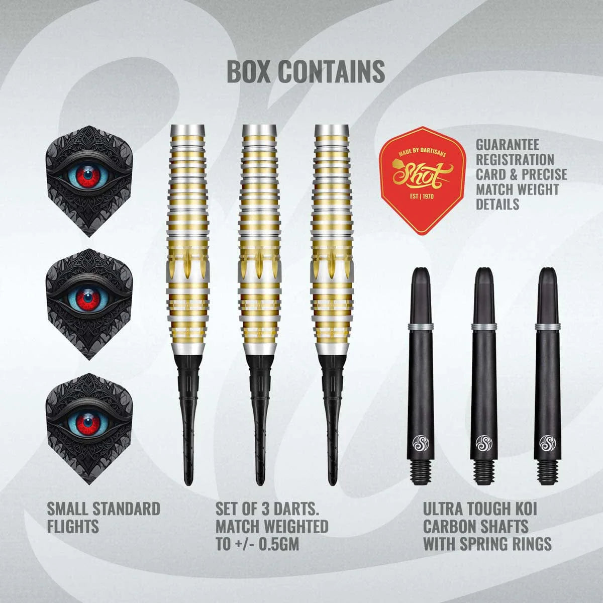 Shot Celt Balor 90% Tungsten Soft Tip Darts-4-18 GRAM-Premier Darts
