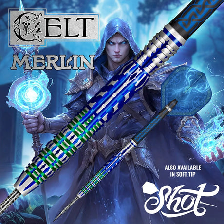 Shot Celt Merlin 95% Tungsten Steel Tip Darts