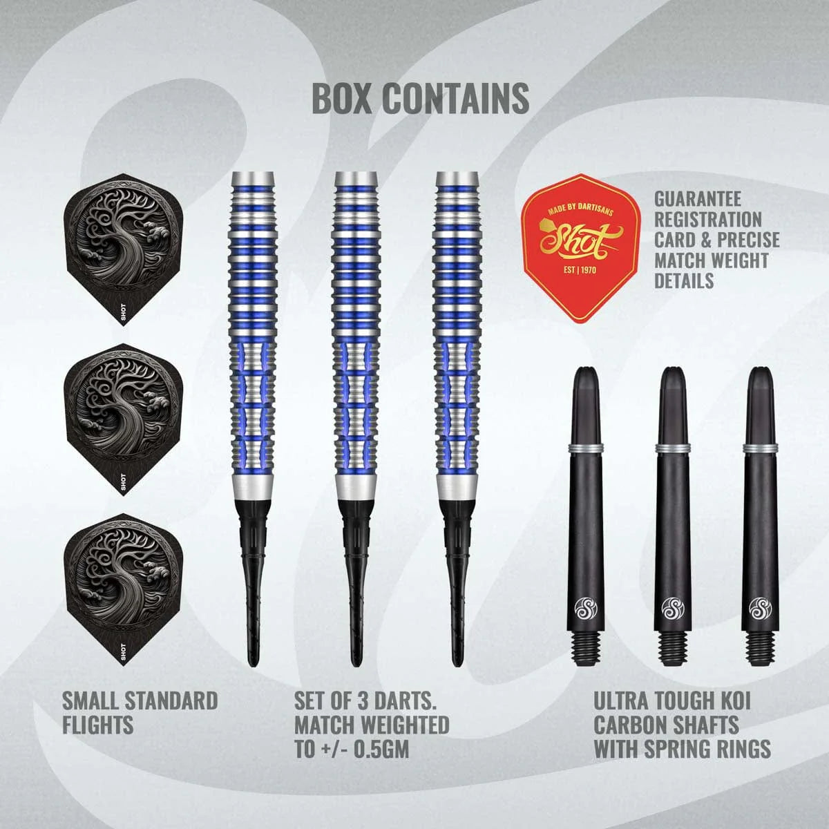 Shot Celt Toranos 90% Tungsten Soft Tip Darts-4-18 GRAM-Premier Darts