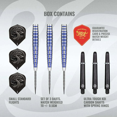 Shot Celt Toranos 90% Tungsten Steel Tip Darts-4-23 GRAM-Premier Darts