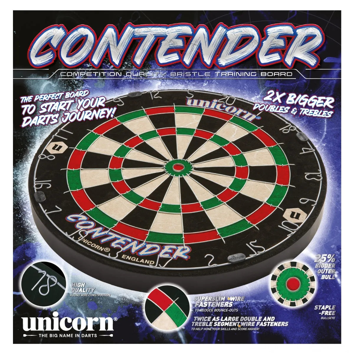 Unicorn Darts Contender Training Dart Board-2-Premier Darts