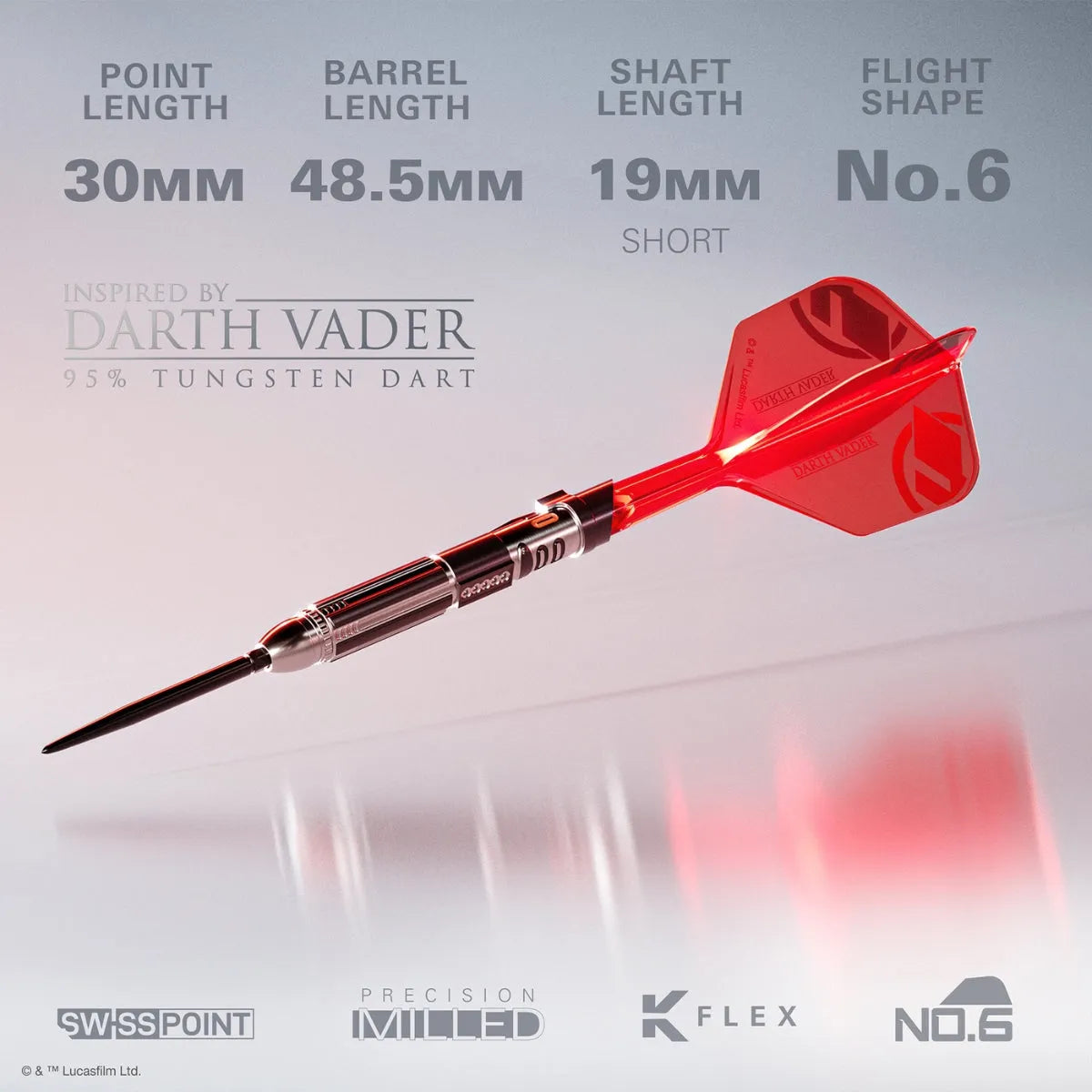 Target Darts Darth Vader Light Saber Edition SP 95% Tungsten Steel Tip Darts