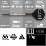 Target Darts Dimitri Van Den Bergh 95K 95% Tungsten Soft Tip Darts