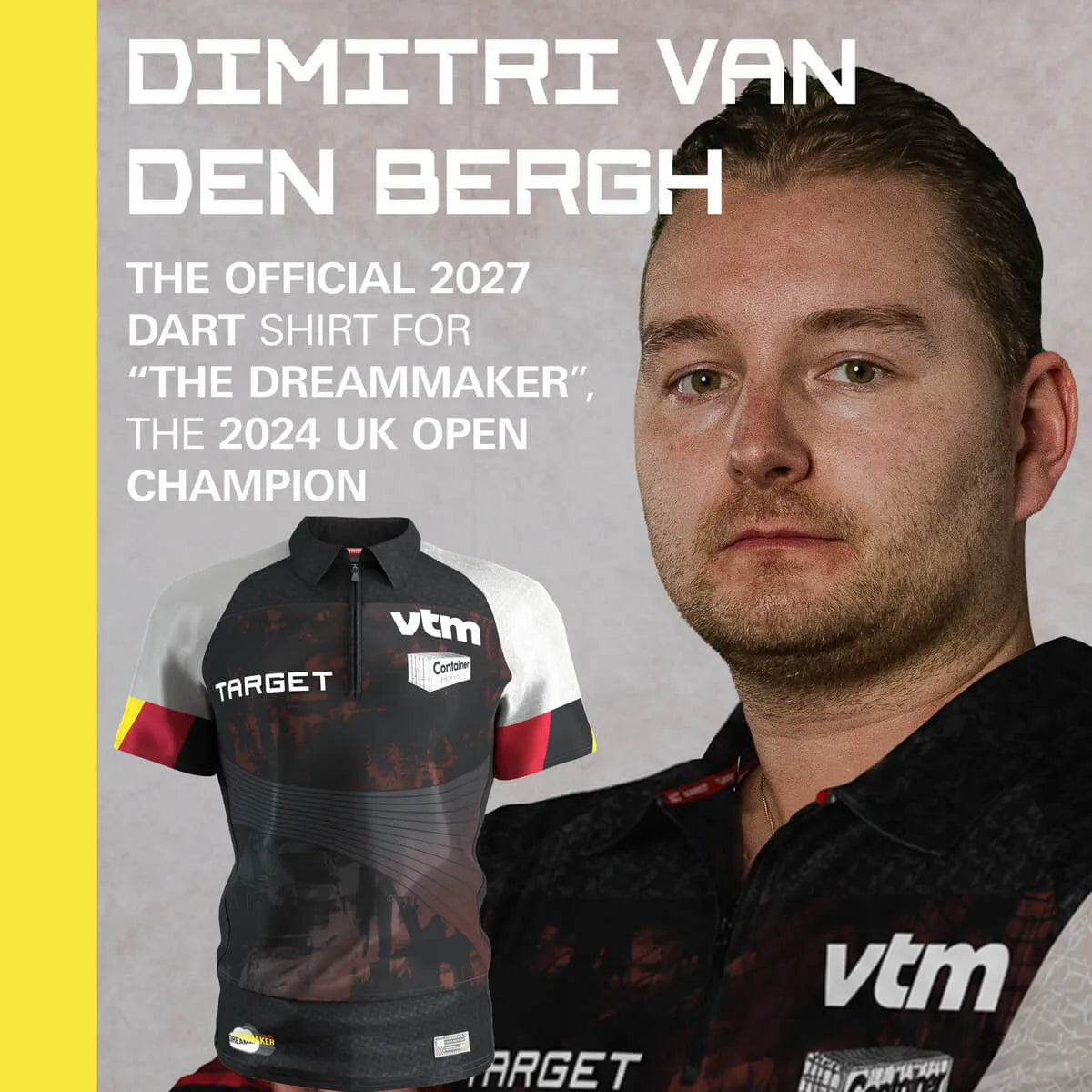 Target Darts Dimitri Van Den Bergh 2027 Player Shirt-3-Small-Premier Darts