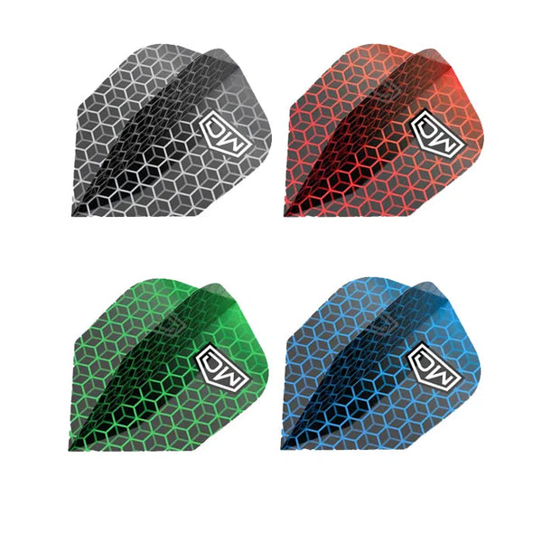 DW Avengers 02 Standard No6 Dart Flights x3 Sets-1-Black-Premier Darts