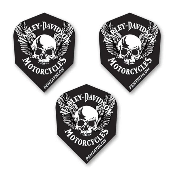 DW Harley Davidson Skull Wings Dart Flights-1-Premier Darts