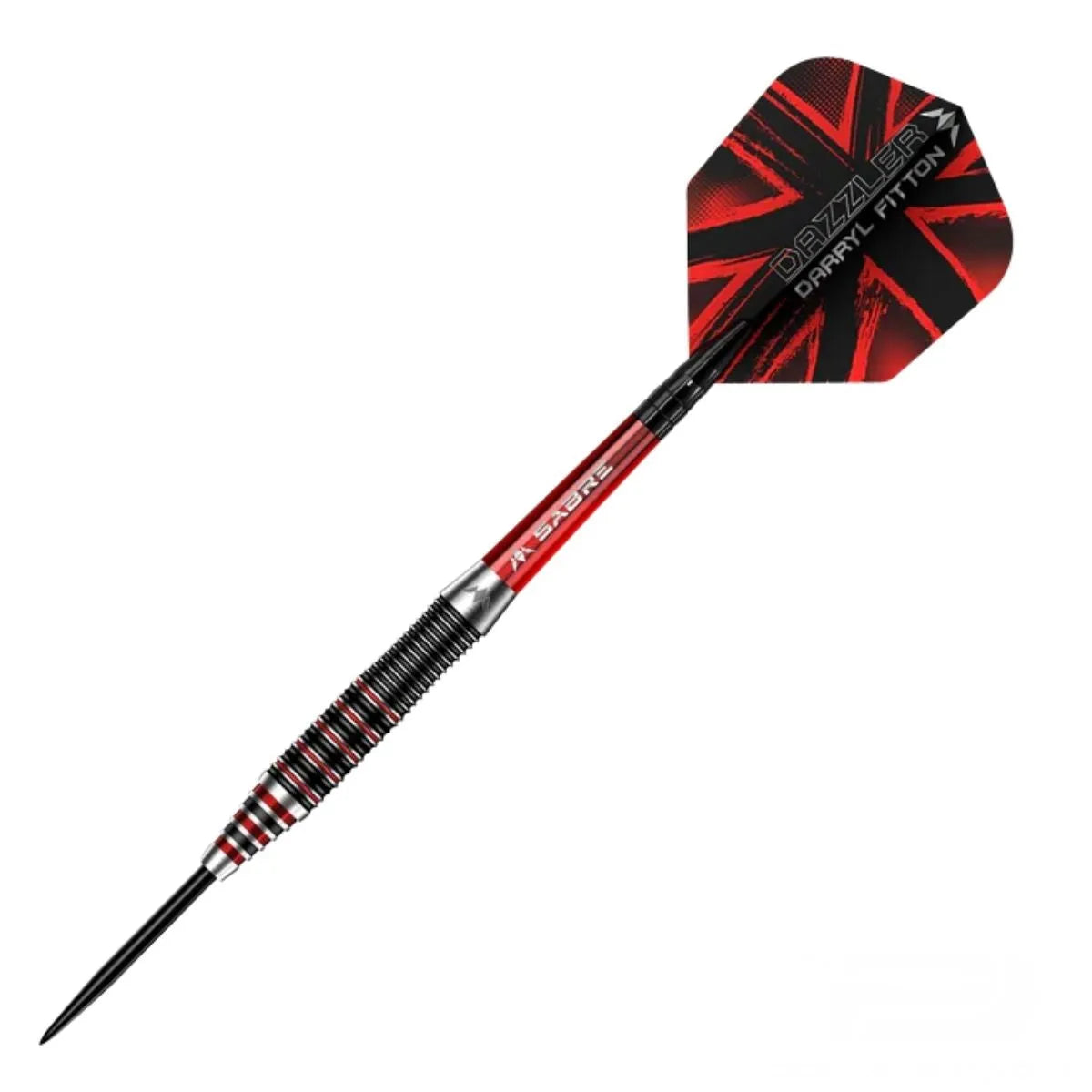 Mission Darryl Fitton Electro Black & Red 95% Tungsten Steel Tip Darts-2-22 GRAM-Premier Darts