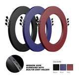 Mission Logo Surround With Dart Holder-2-Black-Premier Darts