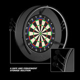 Mission Logo Surround With Dart Holder-6-Black-Premier Darts