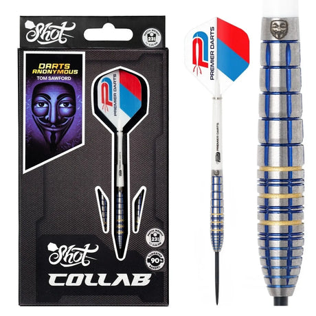 Shot Collab Series Darts Anonymous 90% Tungsten Steel Tip Darts-1-23 GRAM-Premier Darts