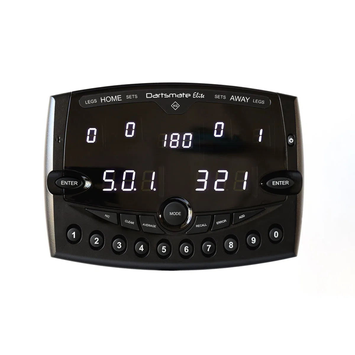 Dartsmate Elite Black Edition White LED Electronic Darts Scorer