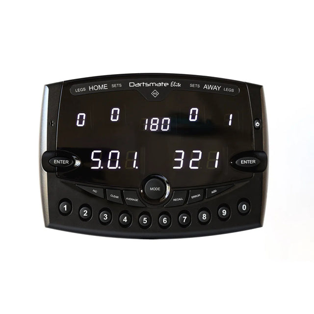 Dartsmate Elite Black Edition White LED Electronic Darts Scorer