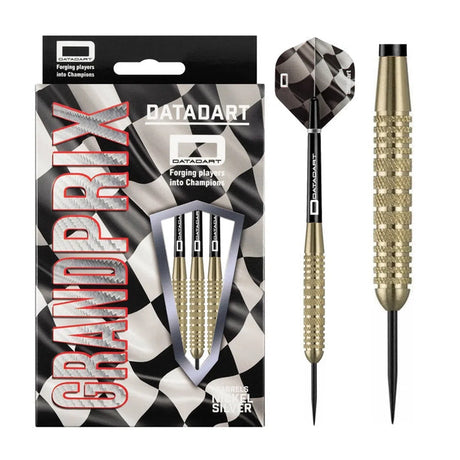 DataDart Grand Prix Silver Nickel Steel Tip Darts