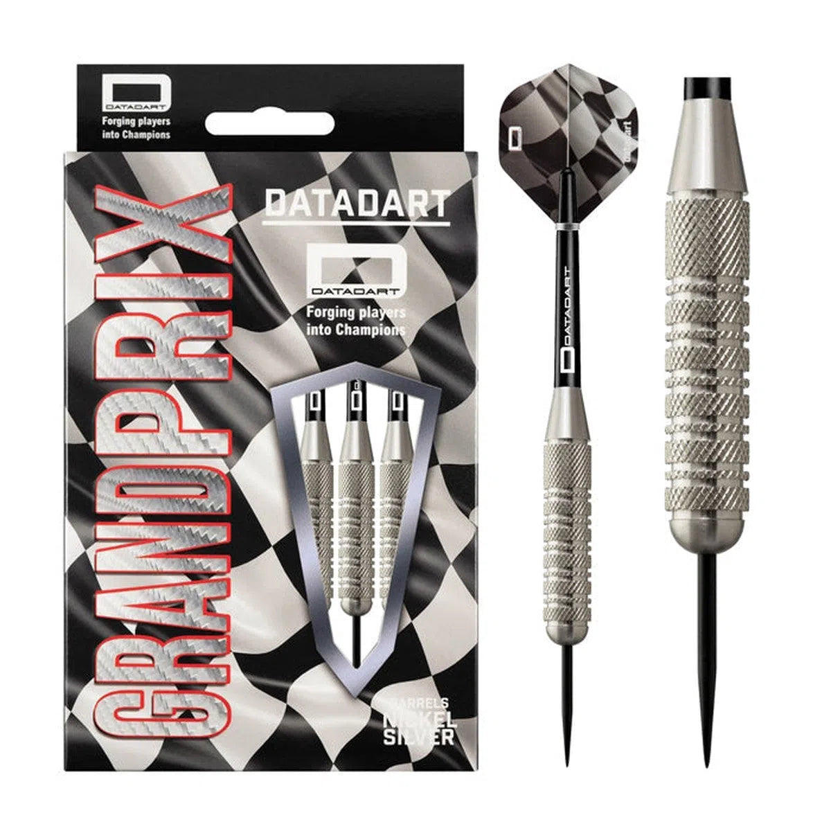 DataDart Grand Prix Silver Nickel Steel Tip Darts