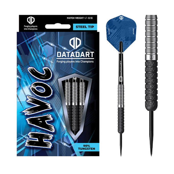 DataDart Havoc 90% Tungsten Steel Tip Darts-1-22 GRAM-Premier Darts
