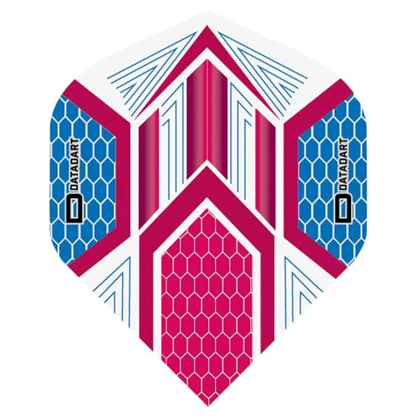 DataDart Hex Pink & Blue Standard No2 Flights-1-Premier Darts