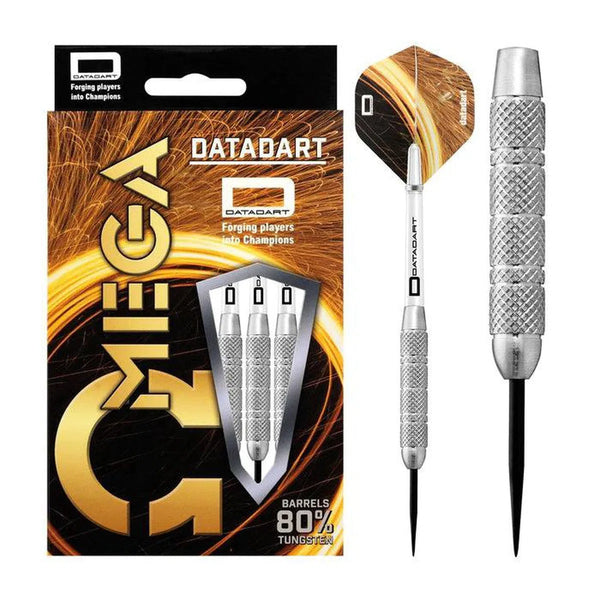 DataDart Omega Knurled Heavy 80% Tungsten Steel Tip Darts-1-30 GRAM-Premier Darts