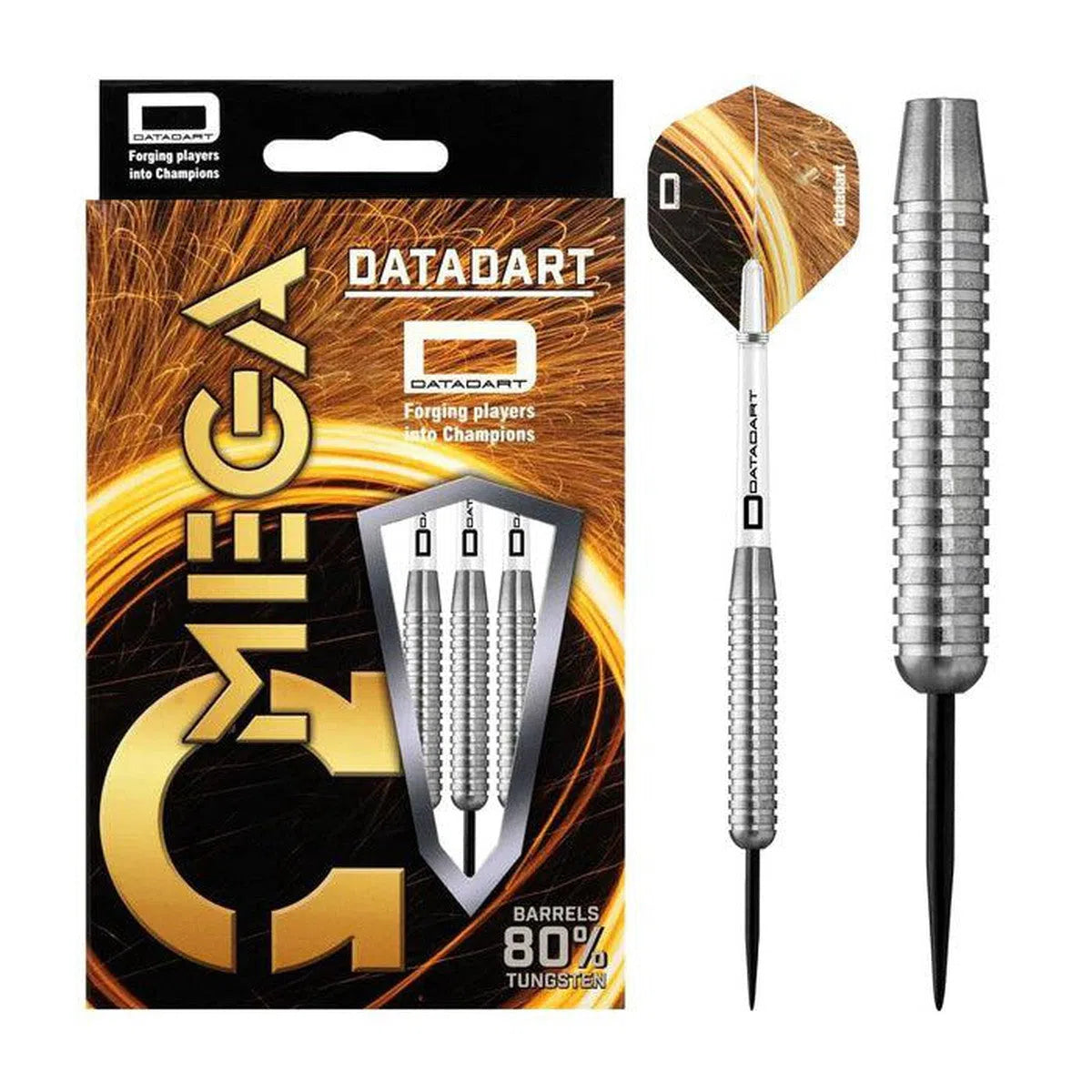 DataDart Omega Ringed Heavy 80% Tungsten Steel Tip Darts