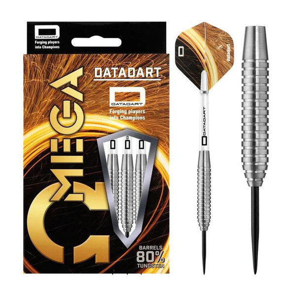 DataDart Omega Ringed Heavy 80% Tungsten Steel Tip Darts-1-27 GRAM-Premier Darts